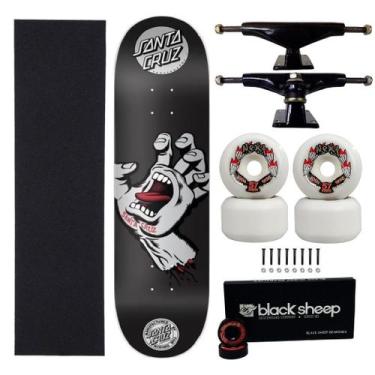 Imagem de Skate Santa Cruz Montado Vert Truck 149mm Roda Next 57mm Cor:PretoTama