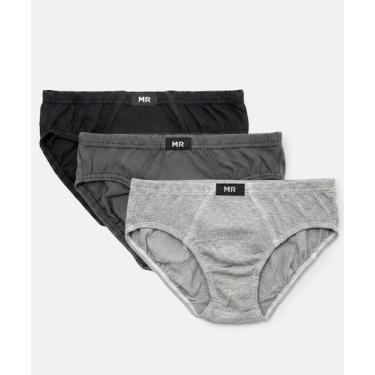Imagem de Kit 3 Cuecas Infantil Slip Lisa Marisa Tam 2 a 12 Cinz-73147, Cinza, P