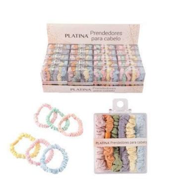 Imagem de Kit Prendedor para Cabelo CB3617 Poliéster e Latex 6 Peças Platina