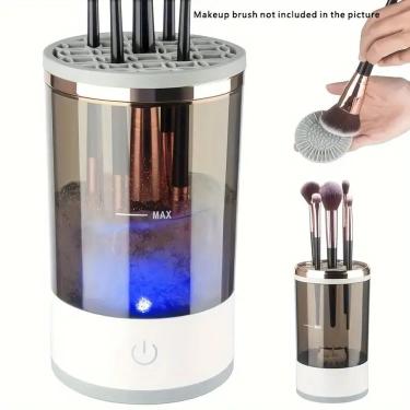 Imagem de Limpador de Pinceis Maquiagem Secador Automático Usb Sistema com Cerdas Giratórias Alta Potência Profunda