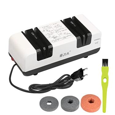 Imagem de KAJIA Afiador de facas elétrico profissional Afiadores de corte automáticos multifuncionais com chanfros crus e finos de 15 graus para facas retas serrilhadas Tesouras Moedor de cortador de cozinha co