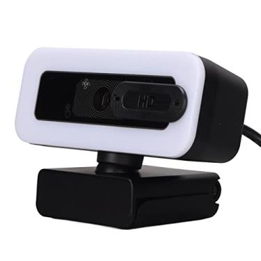 Imagem de Heayzoki Webcam USB, Webcam 2K USB de brilho ajustável, reconhecimento facial, foco automático, microfone embutido, câmera de conferência webcam, câmera USB para computador, Plug and Play