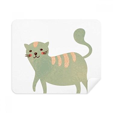 Imagem de Pano de limpeza de tela com estampa de gato ciano fofo, 2 peças, tecido de camurça