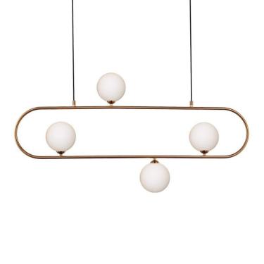 Imagem de Lustre Pendente Quality Cadre 1329 G9 Bivolt Bronze / Branco