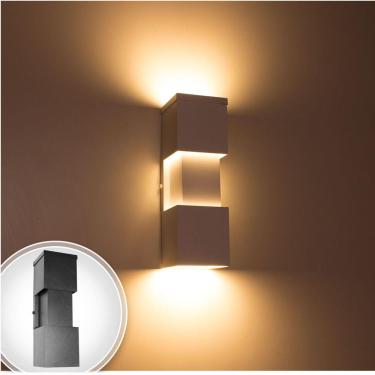 Imagem de Arandela Perfil Preta + 2 Lâmpadas Led 10w 3000K Externa ST148