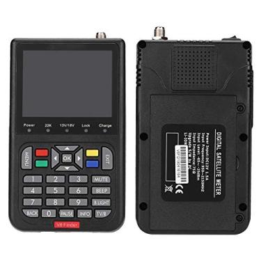 Imagem de Localizador de sinal de satélite, digital V8 HD 1080P 3,5" LCD -S detector de força de sinal de satélite, 6000 canais programável para TV e rádio (padrão EUA 110-240V)