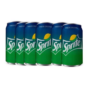 Imagem de Kit 6 Refrigerante Sprite Lata 350ml