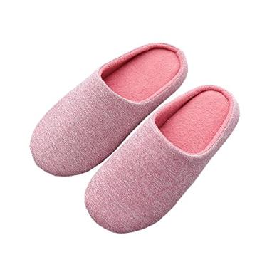 Imagem de Pantufas de casa leves para mulheres macias de pelúcia para casa sapatos femininos aconchegantes para uso interno e externo sola macia para quarto