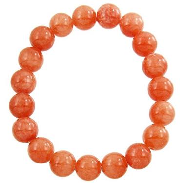 Imagem de Falari Pulseira el stica unissex de 10 mm com pedra semipreciosa natural