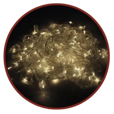 Imagem de 3 Pisca Pisca Led Branco Q Natal 8 Funções 100 Lâmpadas 220V