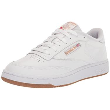 Imagem de Reebok Tênis masculino Club C 85, Branco/bege verdadeiro/Reebok Lee, 3.5