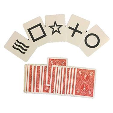 Imagem de Rock Ridge Magic Magic ESP Deck Trick - Black Faces - Poker Size - Bicycle Cards in Red or Blue