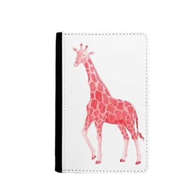 Imagem de IUCN Animais em Extinção Girafa Vermelha Porta Passaporte Notecase Burse Carteira Capa Cartão Bolsa, Multicolor