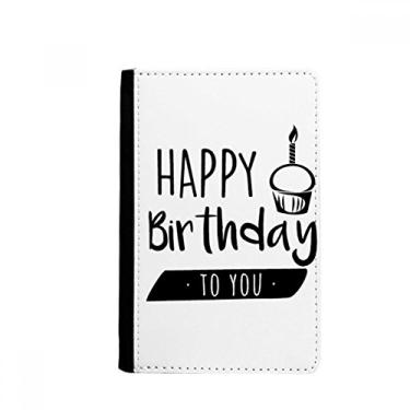 Imagem de Feliz Aniversário Citação Estilo Passaporte Notecase Burse Carteira Carteira Carteira Cartão Bolsa, Multicolor