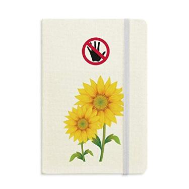Imagem de Caderno secreto de flores de girassol amarelo verde diário clássico A5