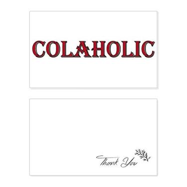 Imagem de Cartão de agradecimento elegante da palavra Colaholic papel de aniversário saudação de casamento