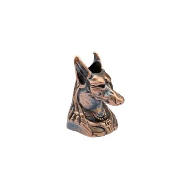 Imagem de Contas vintage Egito Antigo Anúbis EDC, fabricação de joias, suprimentos míticos para pulseira ferramentas ao ar livre, contas de paracord de cobre chaveiro de carro mochila acessórios com pingente (cobre)