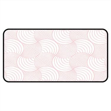 Imagem de Vijiuko Tapetes de cozinha escamas de sereia rosa tapetes de área de cozinha tapetes e tapetes antiderrapantes tapete de cozinha tapetes laváveis para chão de cozinha escritório em casa pia lavanderia interior exterior 101,6 x 50,8 cm