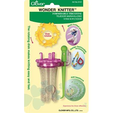 Imagem de CLOVER 3101 Wonder Knitter Pink, 22,4 cm de altura x 12,7 cm de comprimento x 4,5 cm de largura
