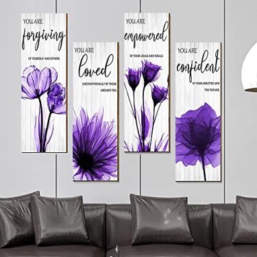 Imagem de Idle Decormay conjunto de 4 peças estilo europeu placa decorativa de parede orquídea floral para casa sala de estar quarto cafeteria bar