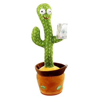 Imagem de xlpace Cacto dançante, Brinquedo de Cacto Sunny The Cactus para Crianças, Brinquedo de Canto Elétrico, Cacto Falante que Repita o que você diz, Gravação e Volume Ajustável
