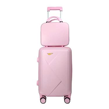 Imagem de Mala de Viagem Bordo Rígida Com Frasqueria em Abs Reforçada (Rosa)