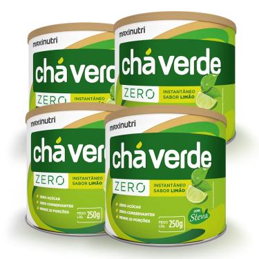 Imagem de Kit 04 Chá Verde Solúvel Zero Calorias + Vitamina C 250g
