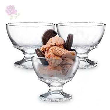 Imagem de Taças de Sobremesa de Vidro 250ml 3 peças - Casambiente