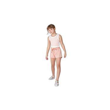 Imagem de Shorts Básico Infantil Menina Em Moletom Com Amarração
