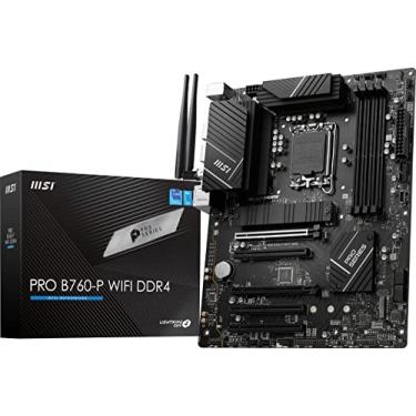 Imagem de MSI Placa mãe Pro B760-P WiFi DDR4 ProSeries (suporta processadores Intel 12ª/13ª geração, LGA 1700, DDR4, PCIe 4.0, M.2, LAN de 2,5 Gbps, USB 3.2 Gen2, Wi-Fi 6E, ATX)