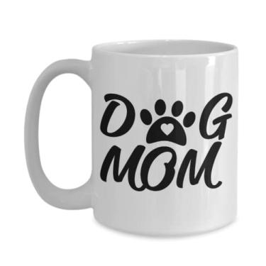 Imagem de SpreadPassion Caneca de mãe de cachorro, caneca de melhor mãe de cachorro, presentes de mãe de cachorro, presente de mãe de cachorro para amantes de cães, ideia de presente de dia das mães, ideia de presente de cesta de Natal de aniversário
