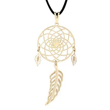 Imagem de Colar Filtro dos Sonhos no Cordão - Sunshine Cristais Cor:Ouro