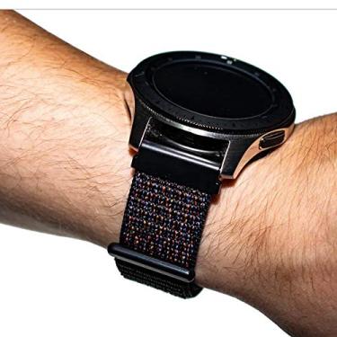 Imagem de Pulseira 22mm Nylon Loop compatível com Galaxy Watch 3 45mm - Galaxy Watch 46mm - Gear S3 Frontier - Amazfit GTR 47mm - Amazfit GTR 2 - Marca LTIMPORTS (Preto Furioso)