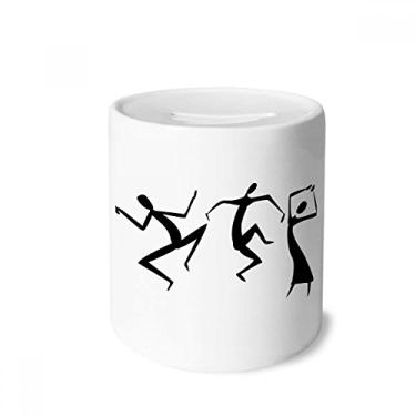 Imagem de DIYthinker Porta-moedas de cerâmica com totem abstrato, fresco, divertido, porta-moedas