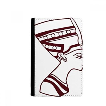 Imagem de Egito Abstrato Totem Lateral Retrato Fresco Porta-Passaporte Notecase Burse Capa Carteira Porta-Cartão