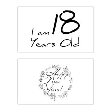 Imagem de Cartão de felicitações I am 18 years old Age Young New Year Festival Bless Message Present