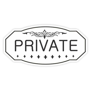 Imagem de Placa de porta/parede privada vitoriana, Branco, Small 3" x 6"