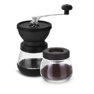 Imagem de Moedor De Café Manual Vidro E Silicone Preto - Mimo Style