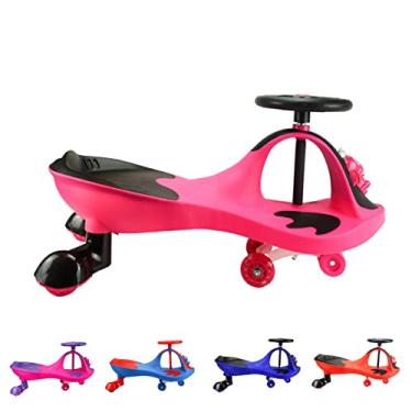 Imagem de Carrinho Gira 360º Bh Store Sapinho Feliz, Rodinha De Led (Rosa e Preto)