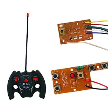 Imagem de Fancyes Placa transmissora e receptora 4CH com sistema de rádio de controle remoto 27MHz para modelo de esteira de RC Hobby Car DIY acessório
