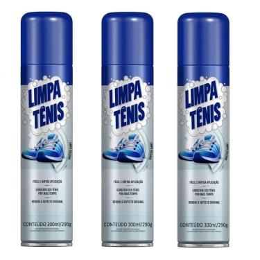 Imagem de KIT COM 3 LIMPA TENIS PREMIUM PETROPLUS 300 ML /290G TAMANHO ÚNICO-Unissex