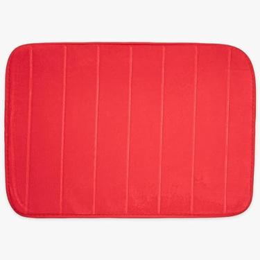 Imagem de Kit 2 Tapetes Para Banheiro Antiderrapante Super Soft Premium Roma - 40cm X 60cm (Vermelho)