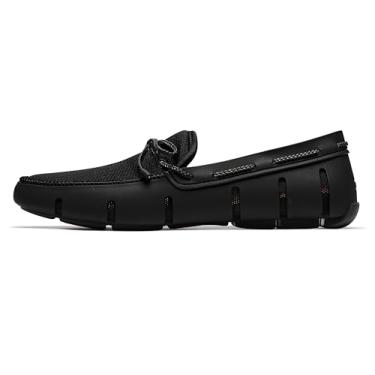 Imagem de Mocassim Masculino SWIMS, Sapato Casual com Cadarço Trançado, para Praia, Preto, 39