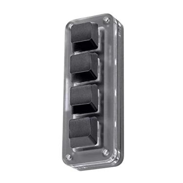 Imagem de NATEFEMIN Teclado de programação, mini macro, botão personalizado, 4 teclas, copiar, colar, botão, acessório para teclado para jogos