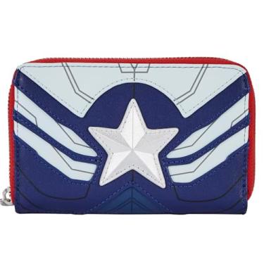 Imagem de Loungefly Marvel Falcon Captain America Cosplay Zip-Around Wallet Captain America One Size