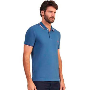 Imagem de Camisa Polo Acostamento Casual Ve24 Azul Masculino