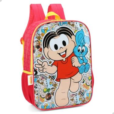 Imagem de Mochila Escolar, Infantil, Turma da Mônica, G, Vermelha - Luxcel