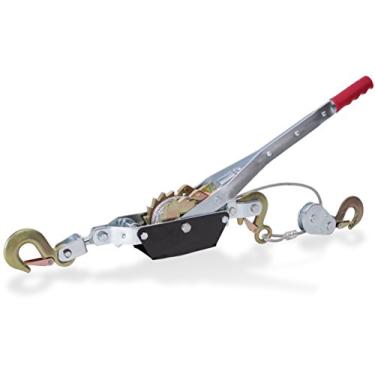 Imagem de Guincho resistente Come Along - Guincho manual extrator de energia de 2 toneladas com cabo e polia de 3 metros - Ferramenta de entrega - Extrator de cabo de alimentação com sistema de catraca de