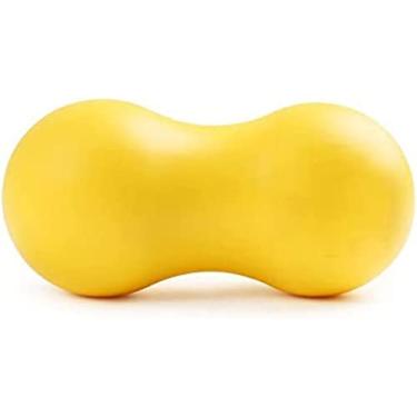 Imagem de Silicone fitness amendoim estresse massagem bola yoga pilates bola casa esportes treinamento ginásio equipamentos de treino rolo massagem, amarelo