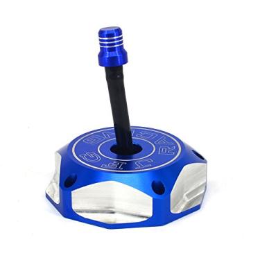 Imagem de Tampa de combustível para tanque de gasolina Dirt Bike com ventilação de mangueira adequada para YZ85 YZ125/250 YZ450F YZ125X YZ250X WR250F WR450F Azul